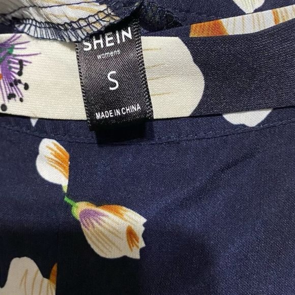 Shein Floral High Waisted Tie Pants - Picture 3 of 13